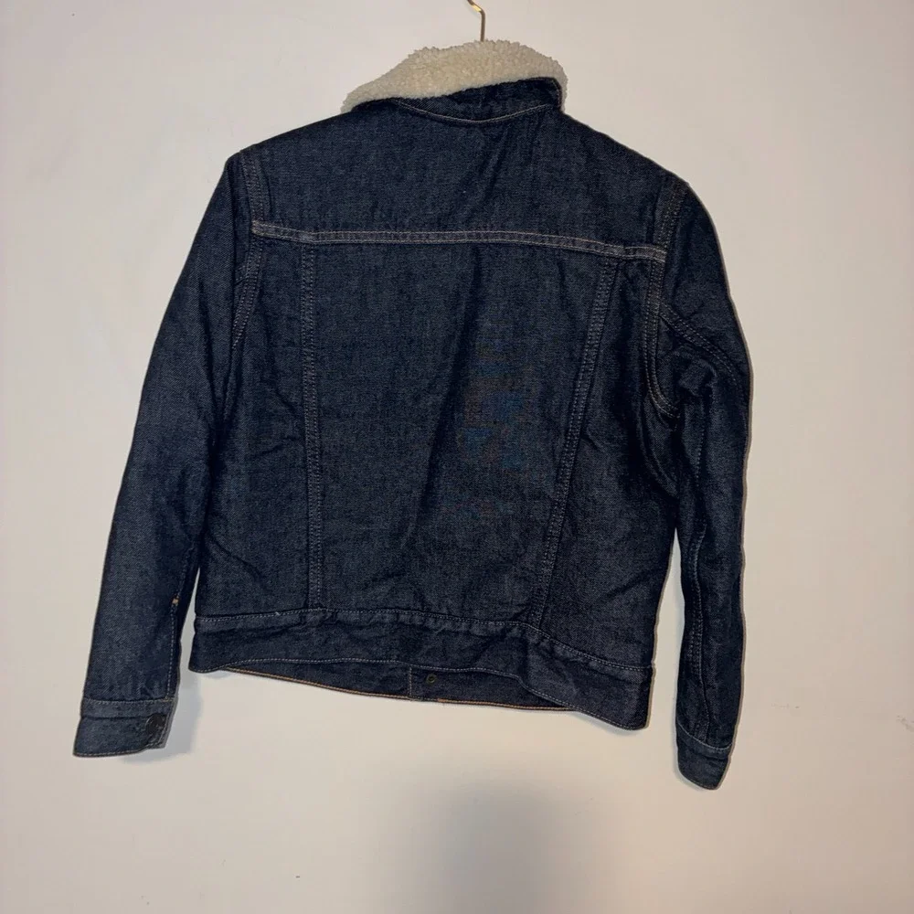 Gap Kids Sherpa Lined Denim Jacket Size M 8-9 Blue Boys Girls
